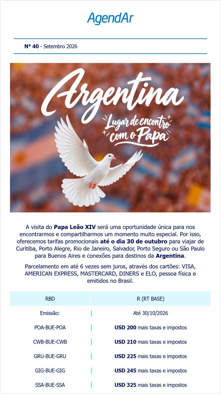 Tarifa promocional: Argentina · Aerolíneas Argentinas